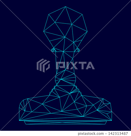 Rubber stamps low poly triangulation triangulated polygonal electric cyan blue vibrant aqua neon color vector illustration image outline contour line Rubber stamps low poly triangulation triangulated polygonal electric cyan blue vibrant aqua neon color vector illustration image outline contour line 142313487