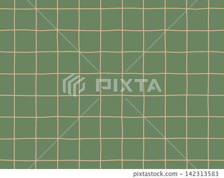 Hand-drawn style grid background with a chic moss green autumn check pattern. Hand-drawn style grid background with a chic moss green autumn check pattern. 142313583