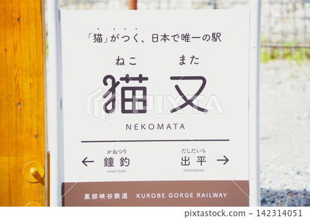 The only station in Japan with "cat" in its name: Nekomata Station on the Kurobe Gorge Railway. The only station in Japan with "cat" in its name: Nekomata Station on the Kurobe Gorge Railway. 142314051