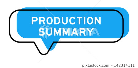 Speech banner and blue shade with word production schedule on white background Speech banner and blue shade with word production schedule on white background 142314111