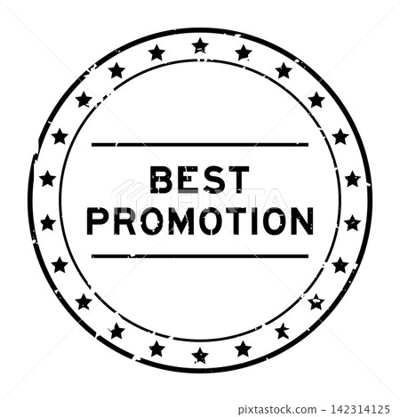 Grunge black best promotion word round rubber seal stamp on white background Grunge black best promotion word round rubber seal stamp on white background 142314125