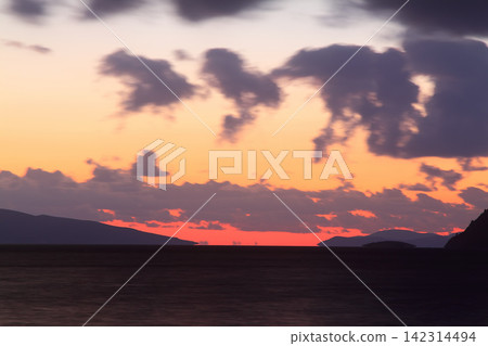 Seaside town of Turgutreis and spectacular sunsets Seaside town of Turgutreis and spectacular sunsets 142314494