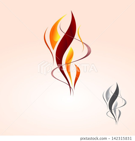 Abstract colorful flame logo design featuring elegant flowing for passion and energie Abstract colorful flame logo design featuring elegant flowing for passion and energie 142315831