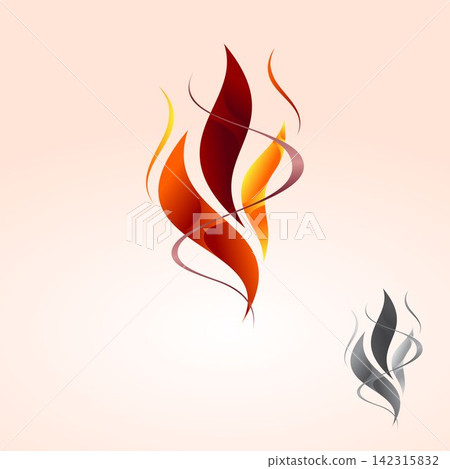 Vibrant stylized flame logo design featuring elegant flowing for passion and energie Vibrant stylized flame logo design featuring elegant flowing for passion and energie 142315832