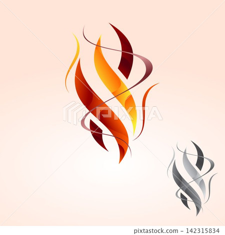 Fire flame logo design with elegant flowing for passion and energie company Fire flame logo design with elegant flowing for passion and energie company 142315834