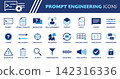 Prompt Engineering Icon Set. Collection of Context, Role Assignment, JSON Output, Tokens, Guardrails, Constrains, Large Language Model and More Icons. Editable Flat Vector Illustration. 142316336