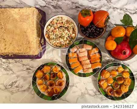 Festive Table with Homemade Food Festive Table with Homemade Food 142316627