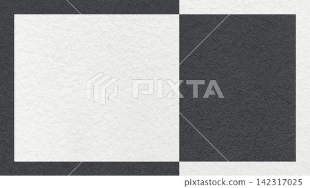 Textured white, black paper background with frame and geometric panel. Template for presentation with copy space Textured white, black paper background with frame and geometric panel. Template for presentation with copy space 142317025