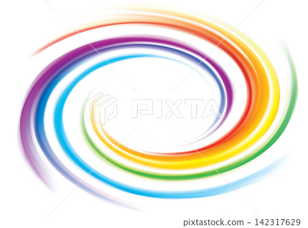 Vector backdrop of spiral rainbow spectrum 142317629