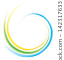 Vector backdrop of spiral rainbow spectrum 142317633