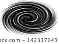 Vector black backdrop of swirling texture 142317643