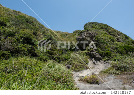 神奈川縣三浦半島城島海岸岬的夏日景色 神奈川縣三浦半島城島海岸岬的夏日景色 142318187