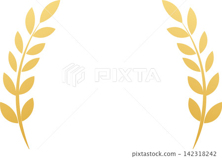 金色月桂花環框架 金色月桂花環框架 142318242