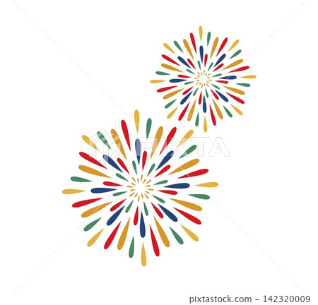 Firework burst for summer festival of Japan. Japanese Matsuri holiday icon for traditional party celebration, seasonal holiday and festive cultural event. Isolated vector Pyrotechnic light explosion Firework burst for summer festival of Japan. Japanese Matsuri holiday icon for traditional party celebration, seasonal holiday and festive cultural event. Isolated vector Pyrotechnic light explosion 142320009