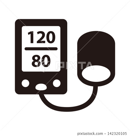 pictogram icon vector material for electronic blood pressure monitor pictogram icon vector material for electronic blood pressure monitor 142320105
