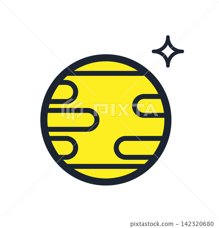 Venus icon (minimalist vector illustration of space) Venus icon (minimalist vector illustration of space) 142320680