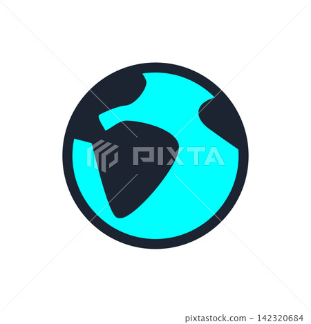 Earth icon (minimalist vector illustration of space) Earth icon (minimalist vector illustration of space) 142320684