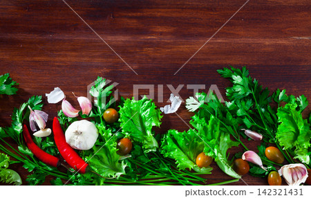 Natural background with fresh vegetables Natural background with fresh vegetables 142321431