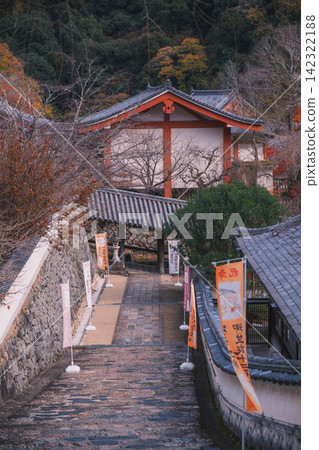 [Hase-dera Temple] The vibrant red autumn leaves are beautiful! A scene from a temple deep in the mountains of Nara! 142322188