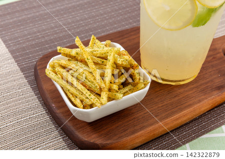 crispy Potato Shreds Seasoned with Seaweed Flakes crispy Potato Shreds Seasoned with Seaweed Flakes 142322879