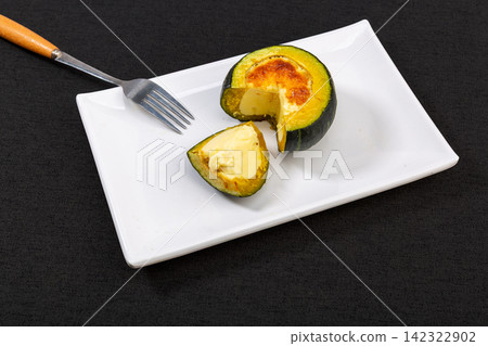 baked Pumpkin Custard Pudding Stuffed in Mini Kabocha baked Pumpkin Custard Pudding Stuffed in Mini Kabocha 142322902