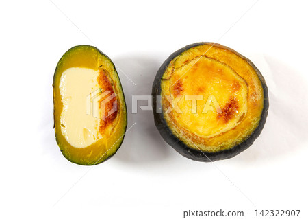 baked Pumpkin Custard Pudding Stuffed in Mini Kabocha baked Pumpkin Custard Pudding Stuffed in Mini Kabocha 142322907