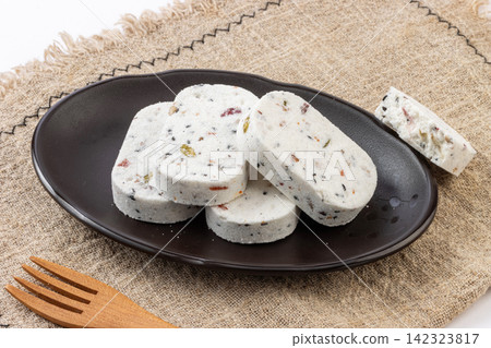 slices of Traditional Herbal Poria Rice Cake slices of Traditional Herbal Poria Rice Cake 142323817