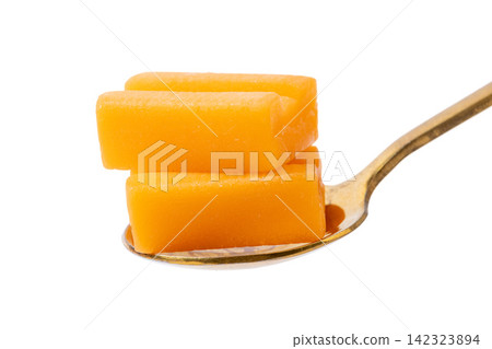 orange Flavored Chewing Bubble Gum Blocks 142323894