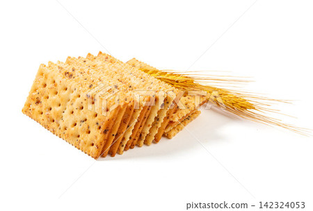 seasoned Truffle Ham Soda Crackers Close Up seasoned Truffle Ham Soda Crackers Close Up 142324053