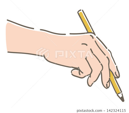 用鋼筆書寫的手。插畫素材。簡約風格,向量插圖素材。 用鋼筆書寫的手。插畫素材。簡約風格,向量插圖素材。 142324115