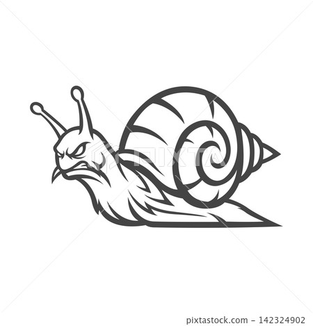 snail mascot logo illustration vector design template simple and modern style snail mascot logo illustration vector design template simple and modern style 142324902