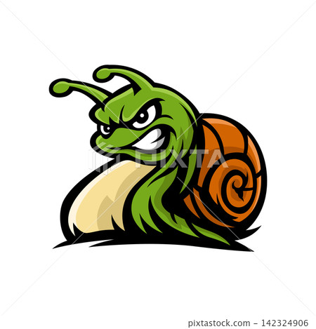 snail mascot logo illustration vector design template simple and modern style snail mascot logo illustration vector design template simple and modern style 142324906