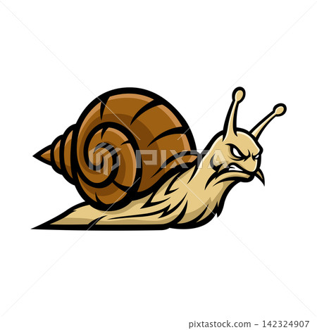 snail mascot logo illustration vector design template simple and modern style snail mascot logo illustration vector design template simple and modern style 142324907