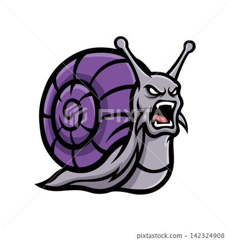 snail mascot logo illustration vector design template simple and modern style 142324908