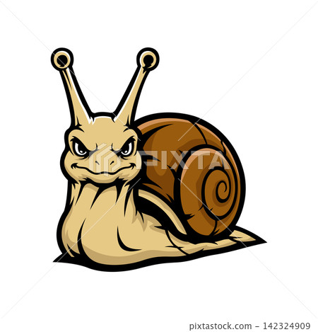 snail mascot logo illustration vector design template simple and modern style snail mascot logo illustration vector design template simple and modern style 142324909