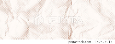 Beige dotted wrinkled background. Crumpled paper halftone texture. Rough pixelated creased surface. Distressed grainy sheet comic book texture. Pop art manga noise backdrop. Vector wallpaper Beige dotted wrinkled background. Crumpled paper halftone texture. Rough pixelated creased surface. Distressed grainy sheet comic book texture. Pop art manga noise backdrop. Vector wallpaper 142324917