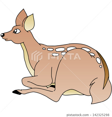 手繪動物插畫☆母鹿 手繪動物插畫☆母鹿 142325298