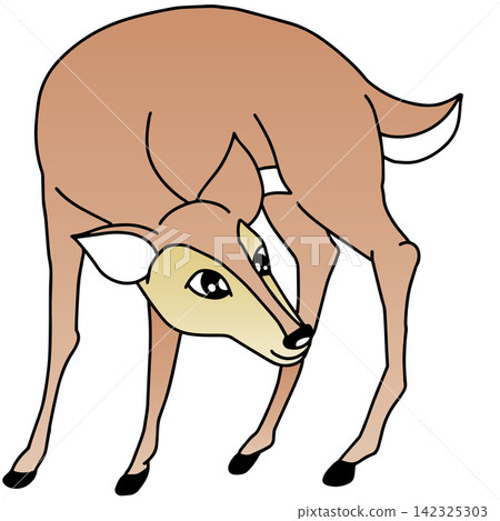 手繪動物插畫☆母鹿 手繪動物插畫☆母鹿 142325303