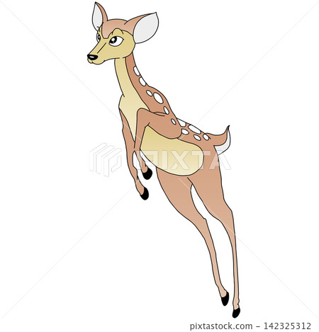 手繪動物插畫☆母鹿 手繪動物插畫☆母鹿 142325312