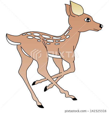手繪動物插畫☆母鹿 手繪動物插畫☆母鹿 142325316