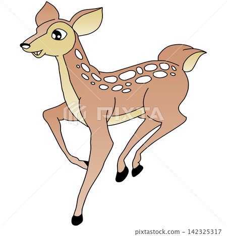 手繪動物插畫☆母鹿 手繪動物插畫☆母鹿 142325317