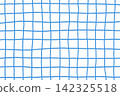 A hand-drawn style illustration of a warm and refreshing blue checkered background. 142325518