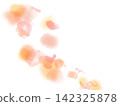 A background illustration with a blurred background of pink, orange, yellow, and red, resembling falling flower petals. 142325878