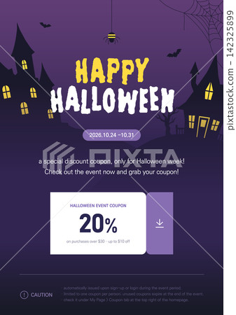 Halloween Sale Coupon and Special Discount Event Banner Template Halloween Sale Coupon and Special Discount Event Banner Template 142325899