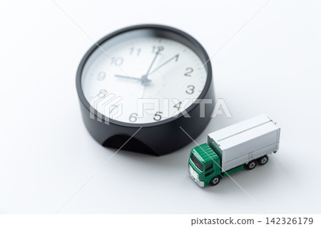 truck and clock truck and clock 142326179