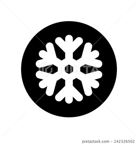 一個簡單的雪花圖標,代表冬季和寒冷天氣。 一個簡單的雪花圖標,代表冬季和寒冷天氣。 142326502
