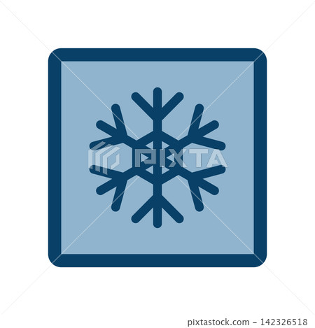 一個簡單的雪花圖標,代表冬季和寒冷天氣。 一個簡單的雪花圖標,代表冬季和寒冷天氣。 142326518
