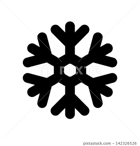A simple snowflake icon representing the winter season and cold weather. A simple snowflake icon representing the winter season and cold weather. 142326526