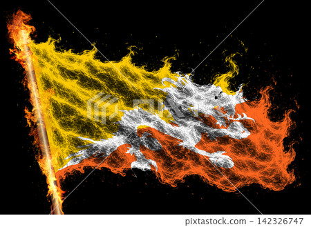 3D Flag on flames 3D Flag on flames 142326747