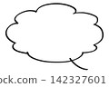 Simple cloud-shaped speech bubble illustration 142327601